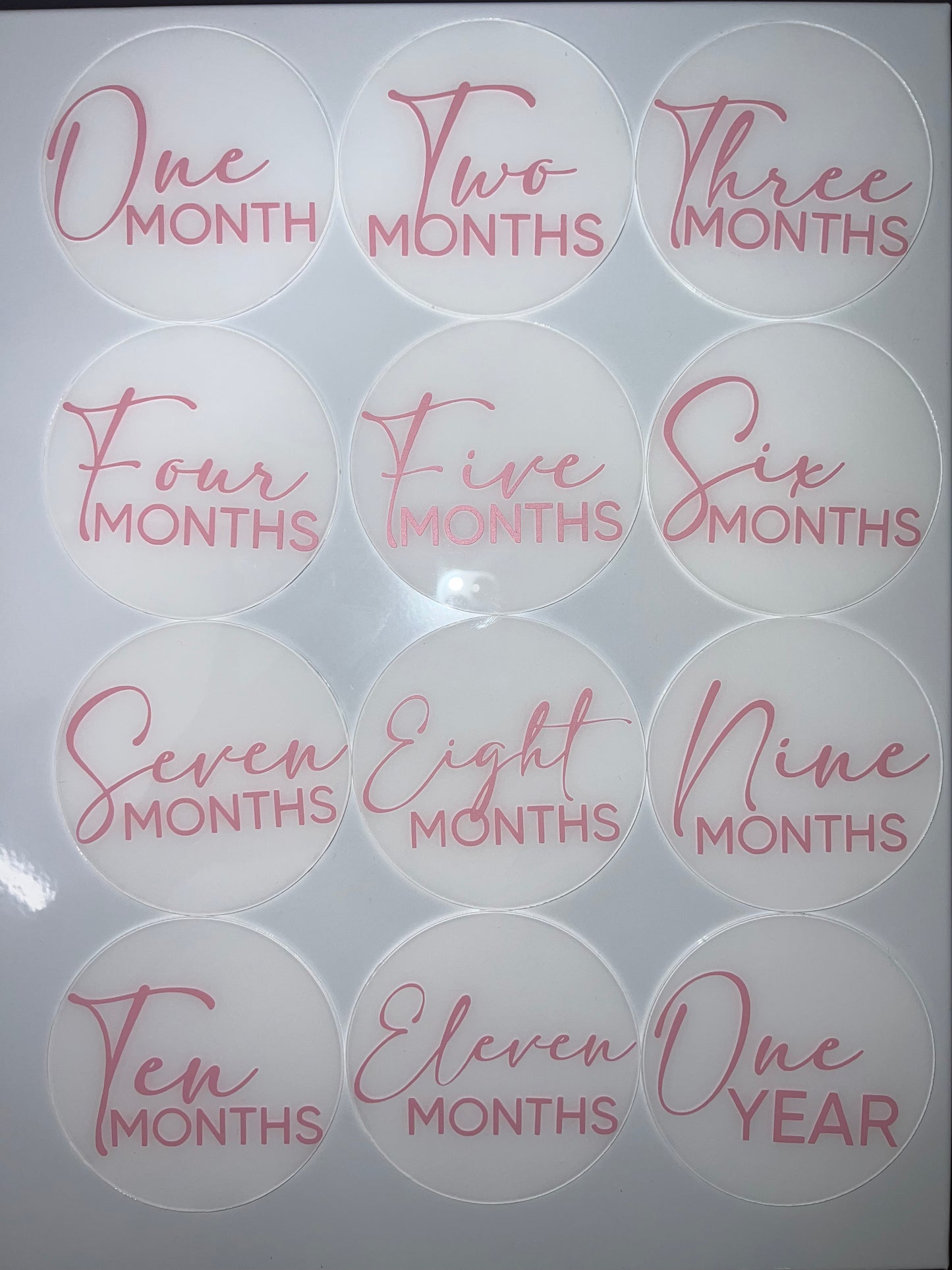 Baby Milestone Announcement Acrylic Discs